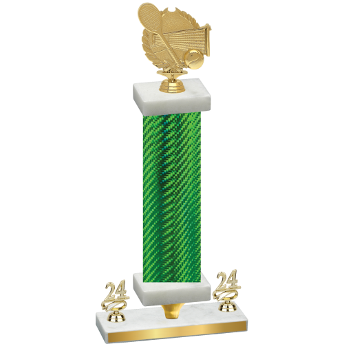 Premium Single Green Carbon Fiber Year Tennis Trophy
