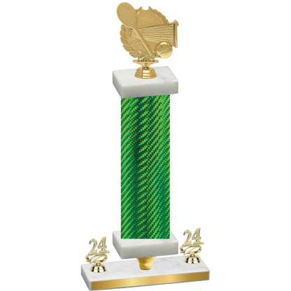 Premium Single Green Carbon Fiber Year Tennis Trophy
