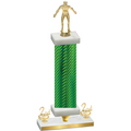 Premium Single Green Carbon Fiber Second Place Wrestling Trophy