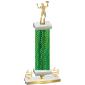 Premium Single Green Carbon Fiber Fourth Place Volleyball Trophy