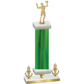 Premium Single Green Carbon Fiber Victory Volleyball Trophy