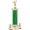 Premium Single Green Carbon Fiber Victory Volleyball Trophy