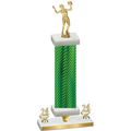 Premium Single Green Carbon Fiber Year Volleyball Trophy