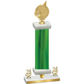 Premium Single Green Carbon Fiber Year Volleyball Trophy