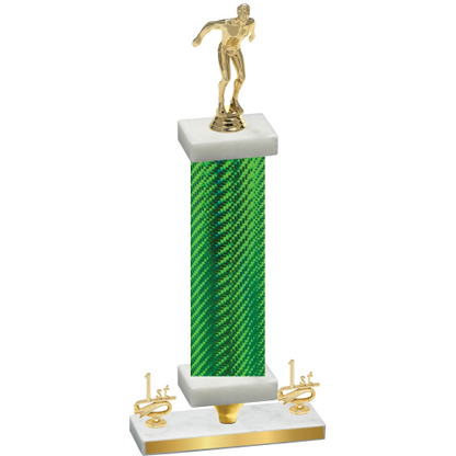 Premium Single Green Carbon Fiber First Place Swimming Trophy