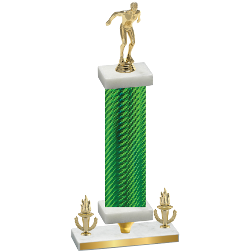 Premium Single Green Carbon Fiber Victory Swimming Trophy