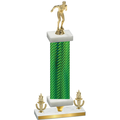 Premium Single Green Carbon Fiber Victory Swimming Trophy