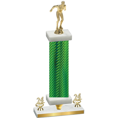Premium Single Green Carbon Fiber Year Swimming Trophy