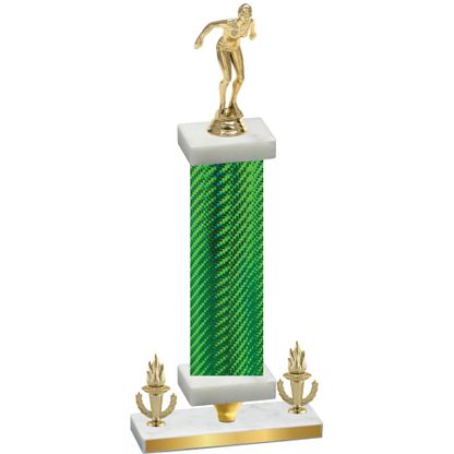 Premium Single Green Carbon Fiber Victory Tennis Trophy