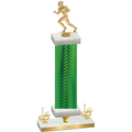 Premium Single Green Carbon Fiber First Place Football Trophy