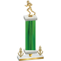 Premium Single Green Carbon Fiber Victory Football Trophy