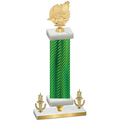 Premium Single Green Carbon Fiber Victory Swimming Trophy