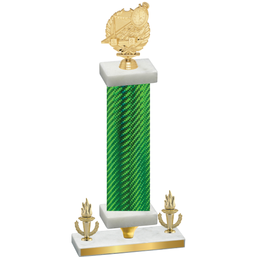 Premium Single Green Carbon Fiber Victory Swimming Trophy
