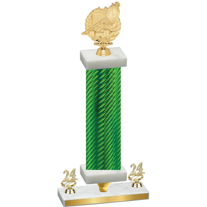 Premium Single Green Carbon Fiber Year Swimming Trophy