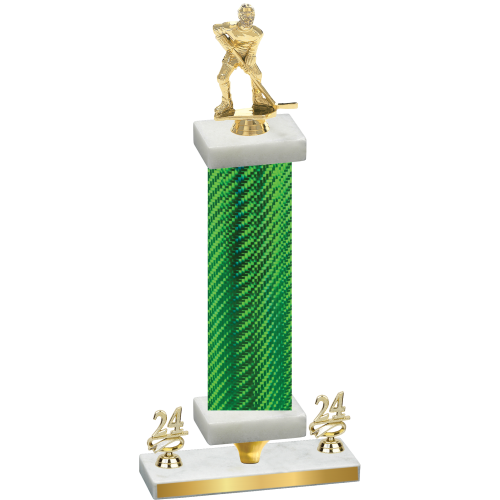 Premium Single Green Carbon Fiber Year Hockey Trophy