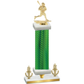 Premium Single Green Carbon Fiber Victory Lacrosse Trophy