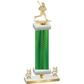 Premium Single Green Carbon Fiber Year Lacrosse Trophy
