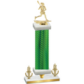 Premium Single Green Carbon Fiber Victory Lacrosse Trophy