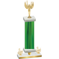 Premium Single Green Carbon Fiber Third Place Victory Trophy