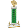 Premium Single Green Carbon Fiber Victory Basketball Trophy