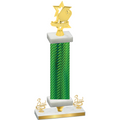 Premium Single Green Carbon Fiber Third Place Pickleball Trophy