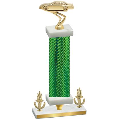 Premium Single Green Carbon Fiber Victory Cars Trophy