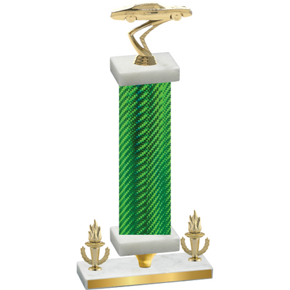 Premium Single Green Carbon Fiber Victory Cars Trophy