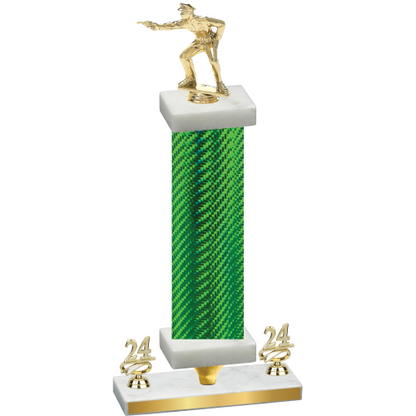 Premium Single Green Carbon Fiber Year Shooter Trophy