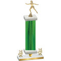 Premium Single Green Carbon Fiber Year Skater Trophy