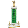 Premium Single Green Carbon Fiber Victory Holiday Trophy