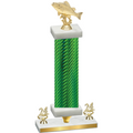 Premium Single Green Carbon Fiber Year Fishing Trophy