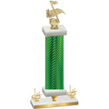 Premium Single Green Carbon Fiber First Place Music Trophy