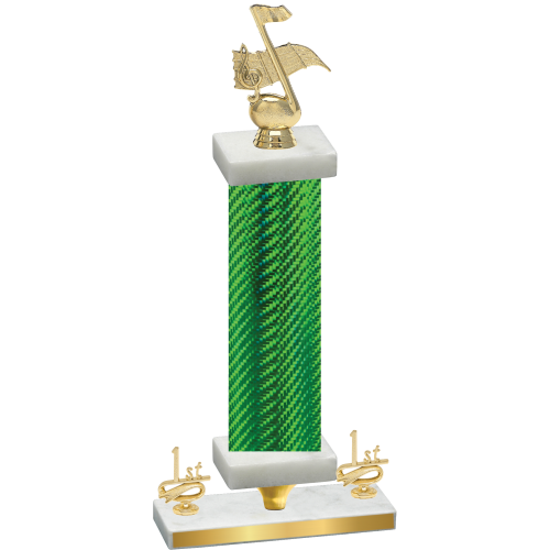 Premium Single Green Carbon Fiber First Place Music Trophy