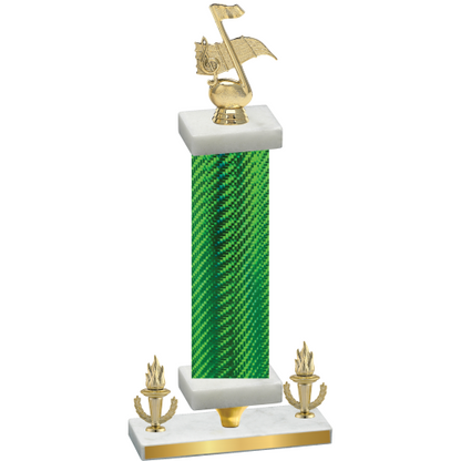 Premium Single Green Carbon Fiber Victory Music Trophy