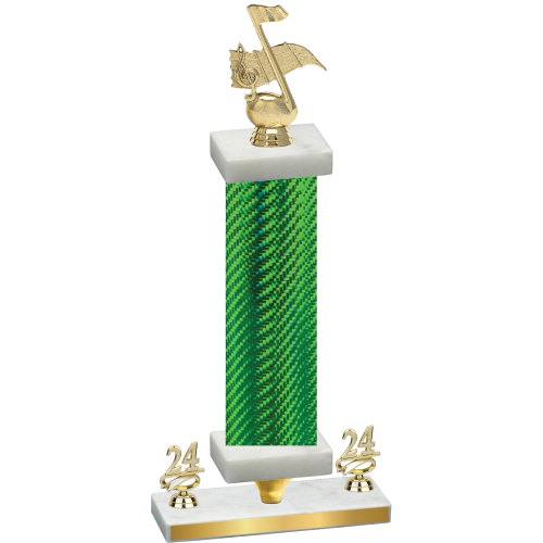 Premium Single Green Carbon Fiber Year Music Trophy