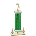 Premium Single Green Carbon Fiber Victory Golf Trophy