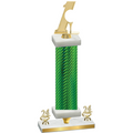Premium Single Green Carbon Fiber Year Golf Trophy