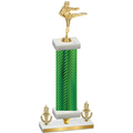 Premium Single Green Carbon Fiber Victory Karate Trophy