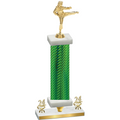 Premium Single Green Carbon Fiber Year Karate Trophy