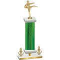 Premium Single Green Carbon Fiber Victory Karate Trophy