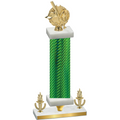 Premium Single Green Carbon Fiber Victory Baseball Trophy