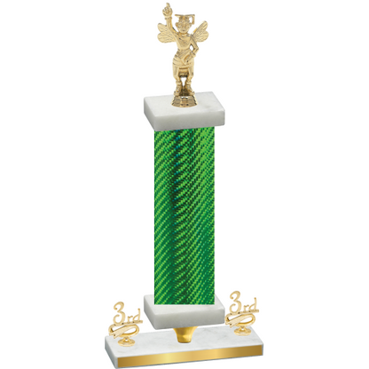 Premium Single Green Carbon Fiber Third Place Academics Trophy