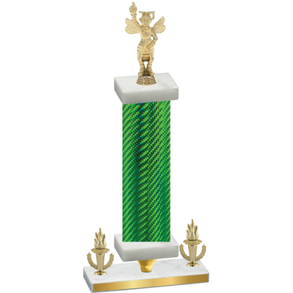 Premium Single Green Carbon Fiber Victory Academics Trophy