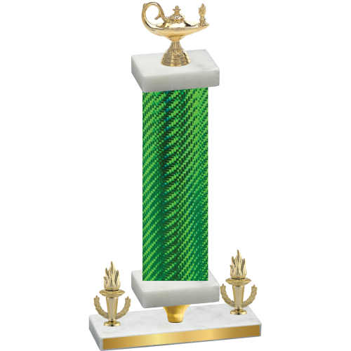 Premium Single Green Carbon Fiber Victory Academics Trophy