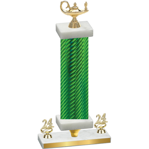 Premium Single Green Carbon Fiber Year Academics Trophy