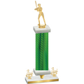 Premium Single Green Carbon Fiber Third Place Softball Trophy