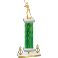 Premium Single Green Carbon Fiber Victory Softball Trophy