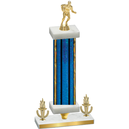 Premium Single Blue Glacier Victory Rugby Trophy