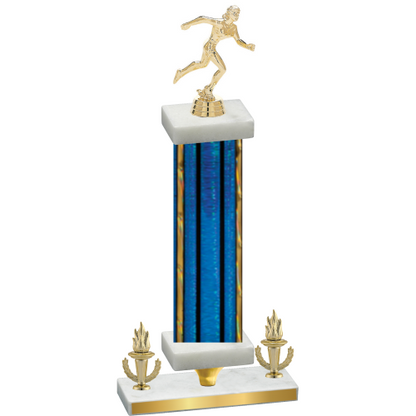 Premium Single Blue Glacier Victory Running Trophy