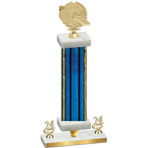 Premium Single Blue Glacier Year Running Trophy